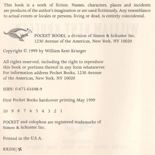 Boundary Waters Copyright Page