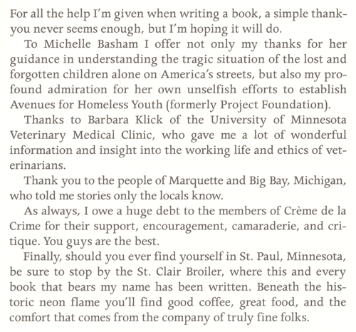 Copper River Acknowledgment Page