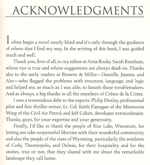 Heaven's Keep Acknowledgment Page