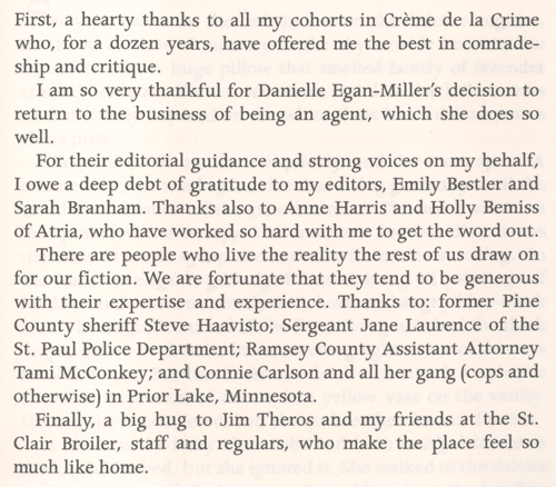 Mercy Falls Acknowledgment Page